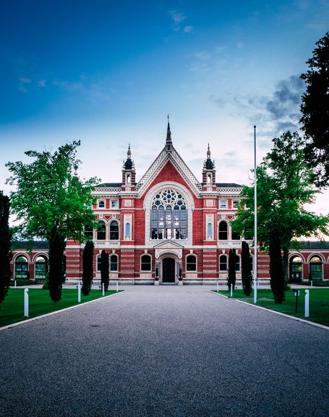 prestigious university campus architecture brick gateway