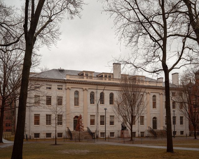 harvard university campus historic brick building